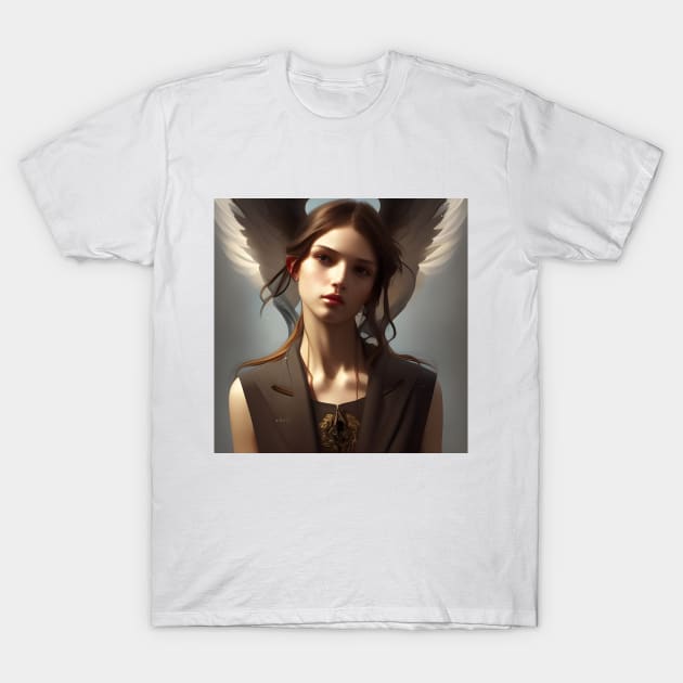 Sad Angel T-Shirt by SmartPufferFish